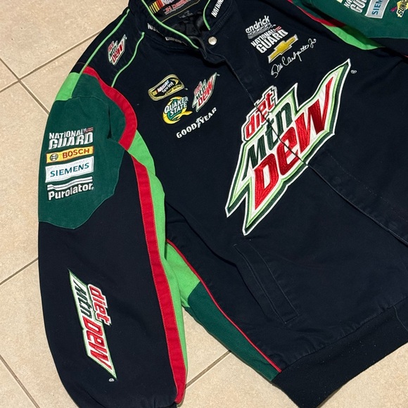 Dale Earnhardt Jr Diet Mountain Dew NASCAR Jacket JH Designs Men's 3XL - Picture 6 of 16